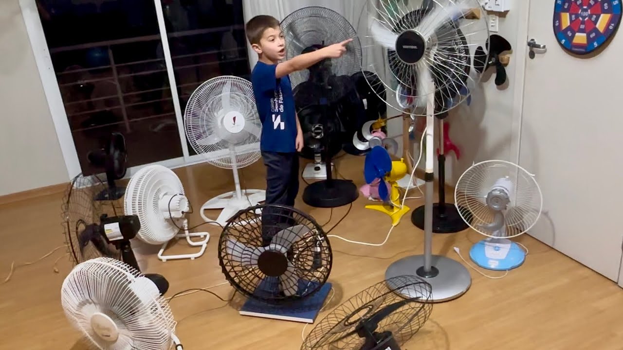 10 VENTILADORES INDUSTRIAIS LIGADOS AO MESMO TEMPO 