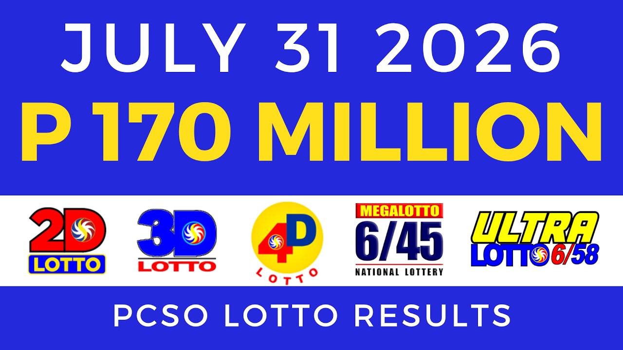 Lotto Result Today 9PM July 31 2026 PCSO