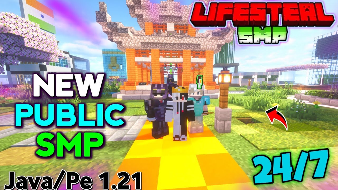New Best Cracked Public Lifesteal Smp Server For Minecraft 💝 | Java/Pe | 24/7 Online | Free To Join