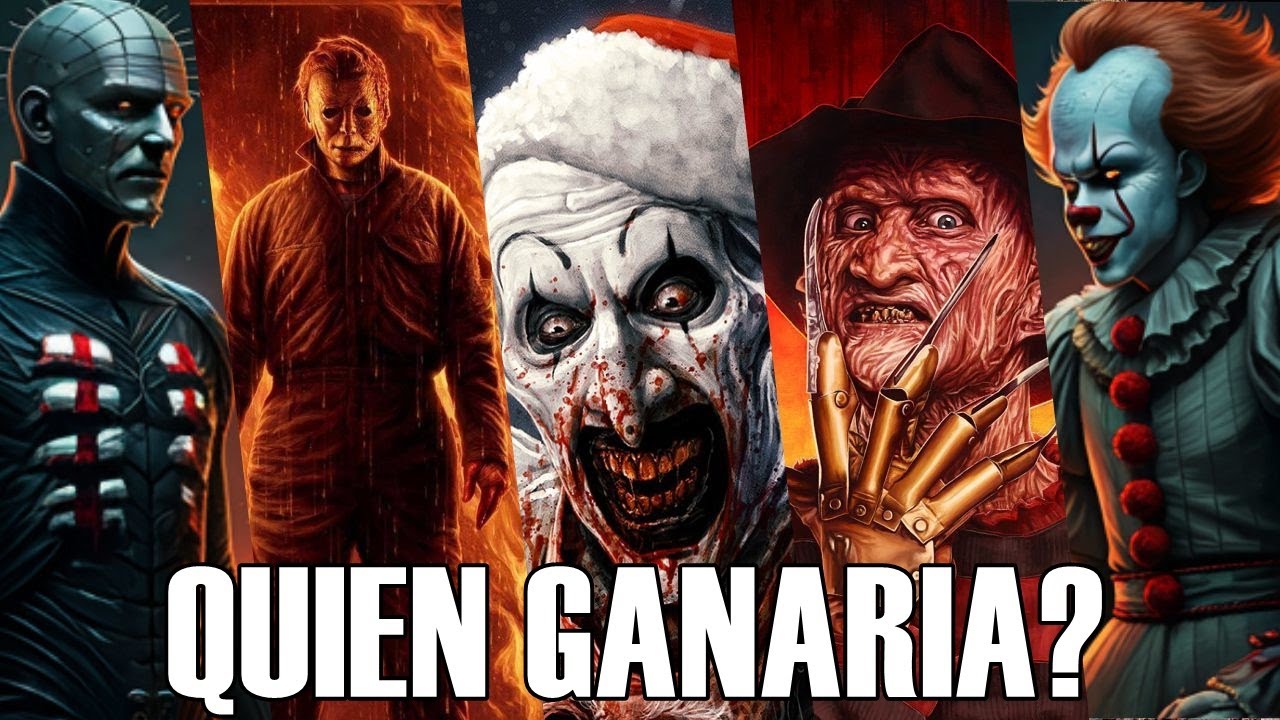 ART EL PAYASO VS Otros Villanos del Terror Pennywise, Pinhead, Freddy krueger, Michael Myers