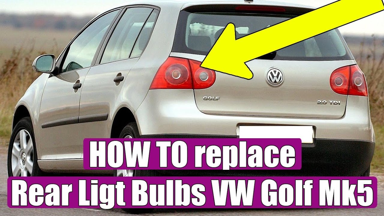 TUTORIAL: How to replace rear ligt bulbs VW Golf Mk5, Rabbit in 3 steps!