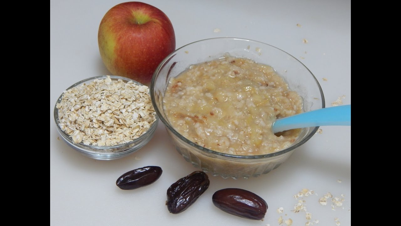 Healthy Baby Food Recipe - Oats Apple Porridge l Oatmeal with Apple & Dates l 8+ months