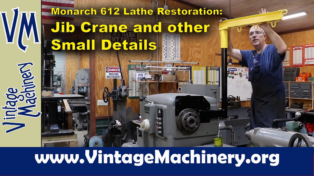 Monarch 612 Lathe Restoration: Finishing up Details - Doors, Knobs, Jib Crane...