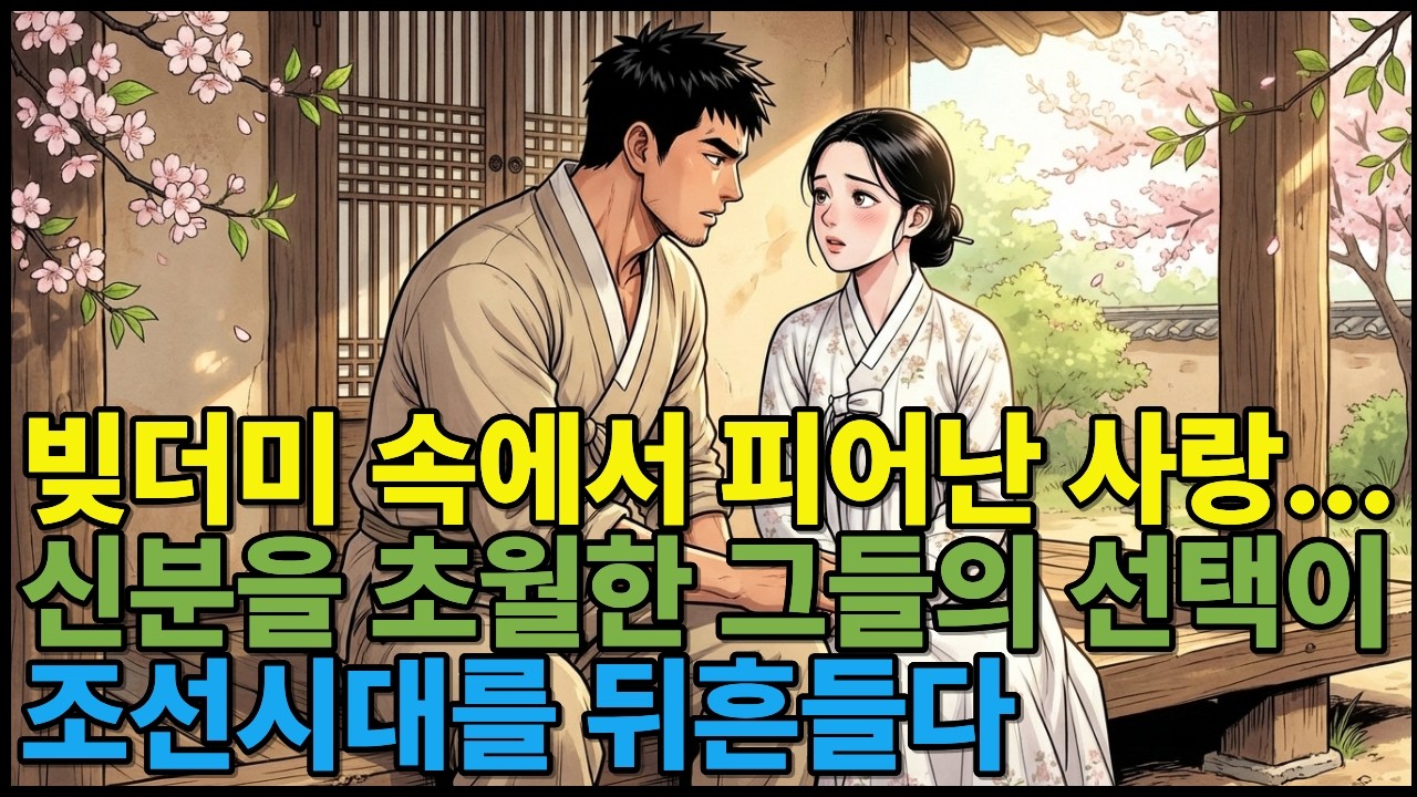 빚더미 속에서 피어난 사랑 신분을 초월한 그들의 선택이 조선시대를 뒤흔들다 | 야담 민담 전설 설화 옛날이야기 수면동화 사연