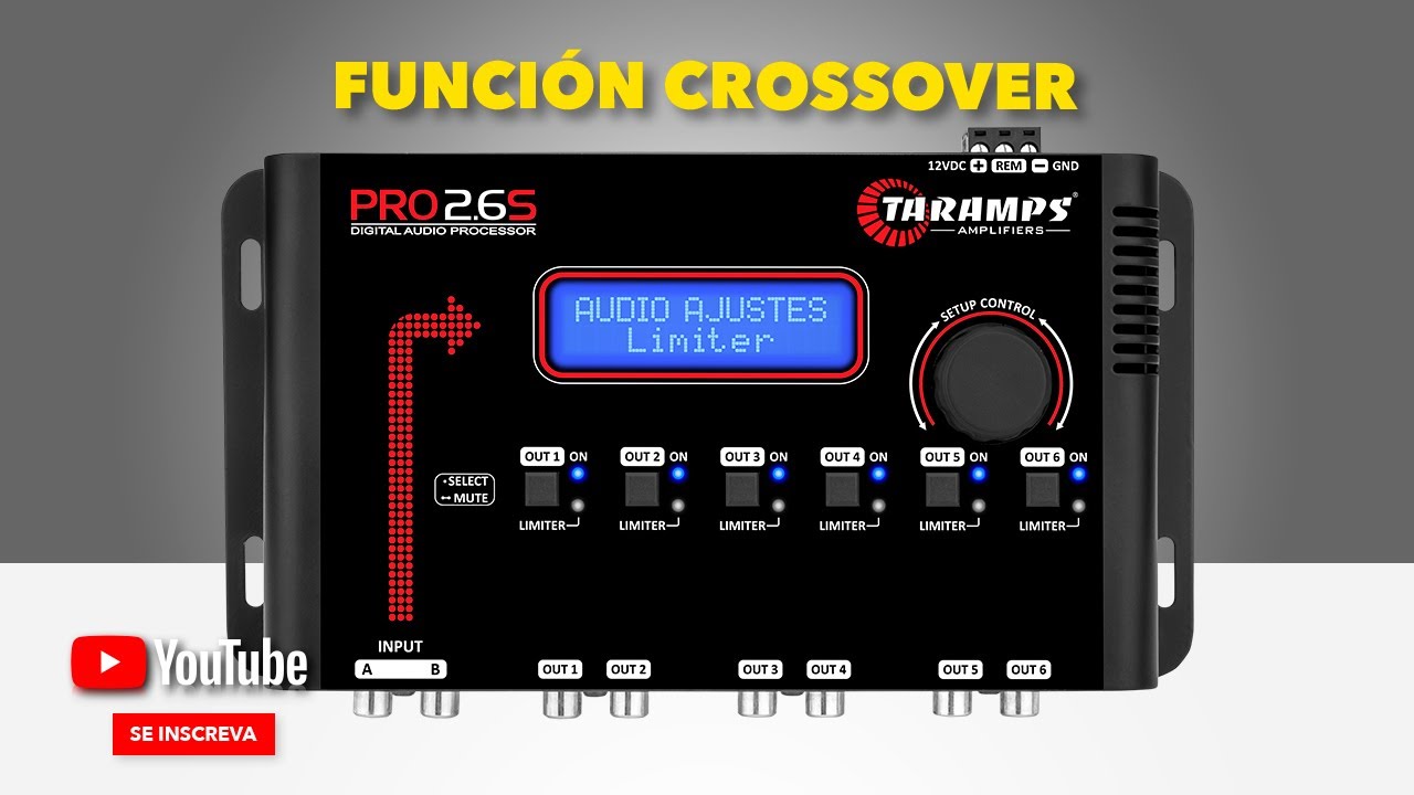 Procesador de Audio Taramps PRO 2.6S - Función Crossover