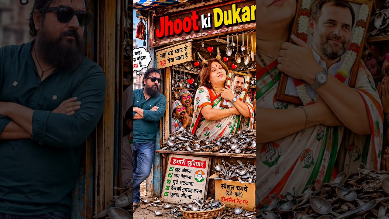 Jhoot ki Dukan | Congress Exposed again | #youtubeshorts #shorts #shortvideo #funny #comedy #bjp
