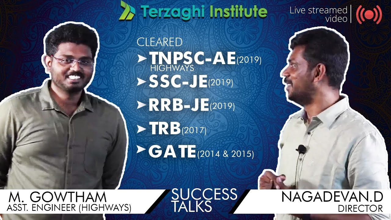 Live l TNPSC AE Cracking Strategy l Terzaghi Institute
