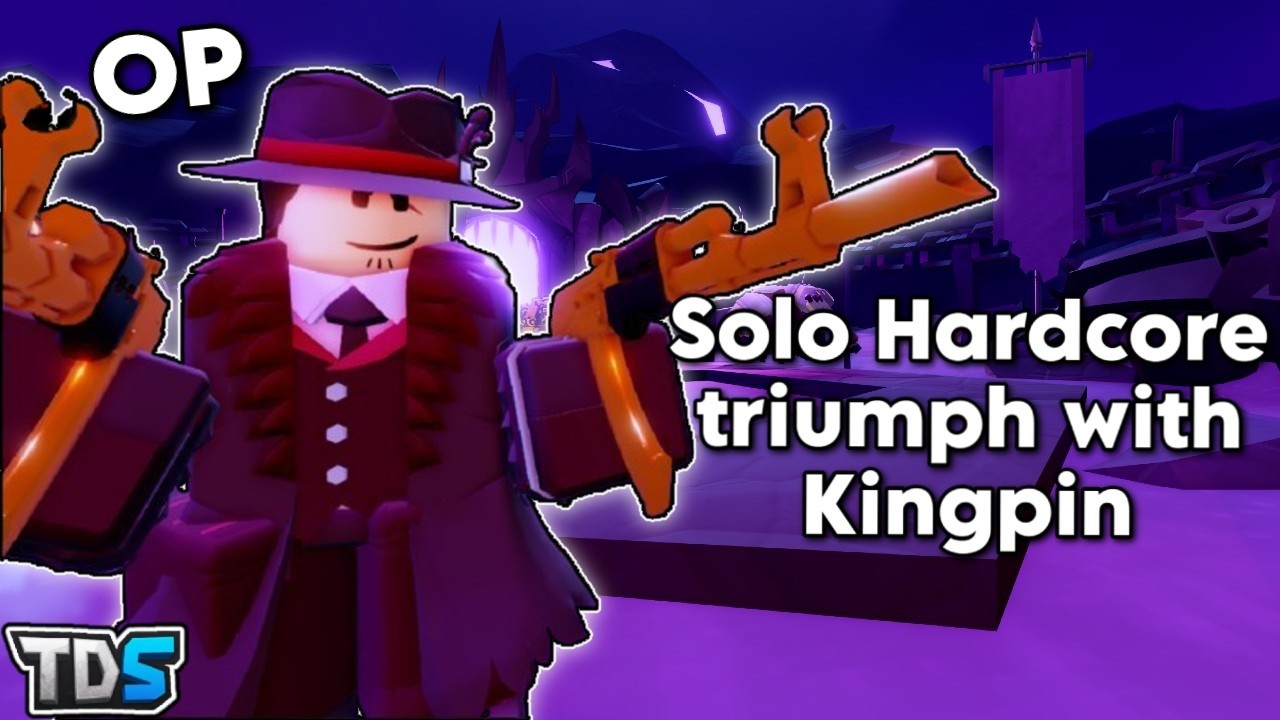 Solo Hardcore Triumph with OP Kingpin tower | Roblox TDS