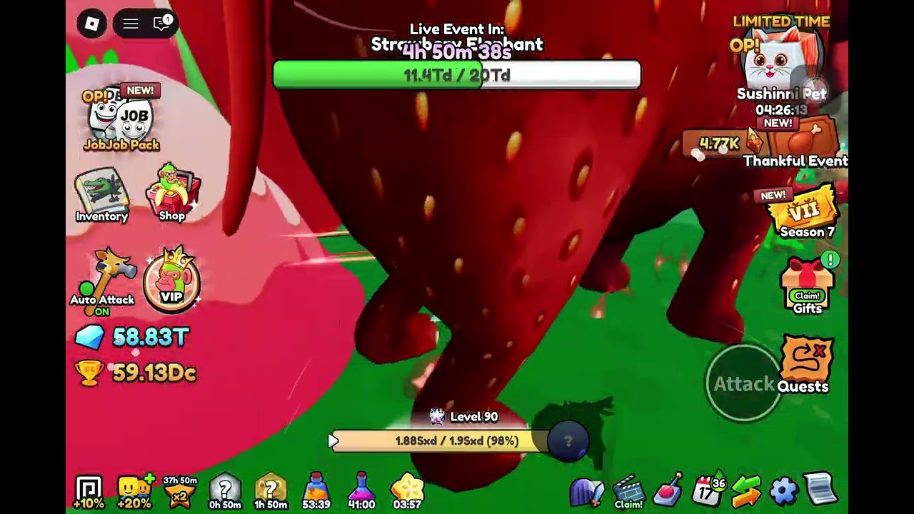 Getting strawberry elephant
