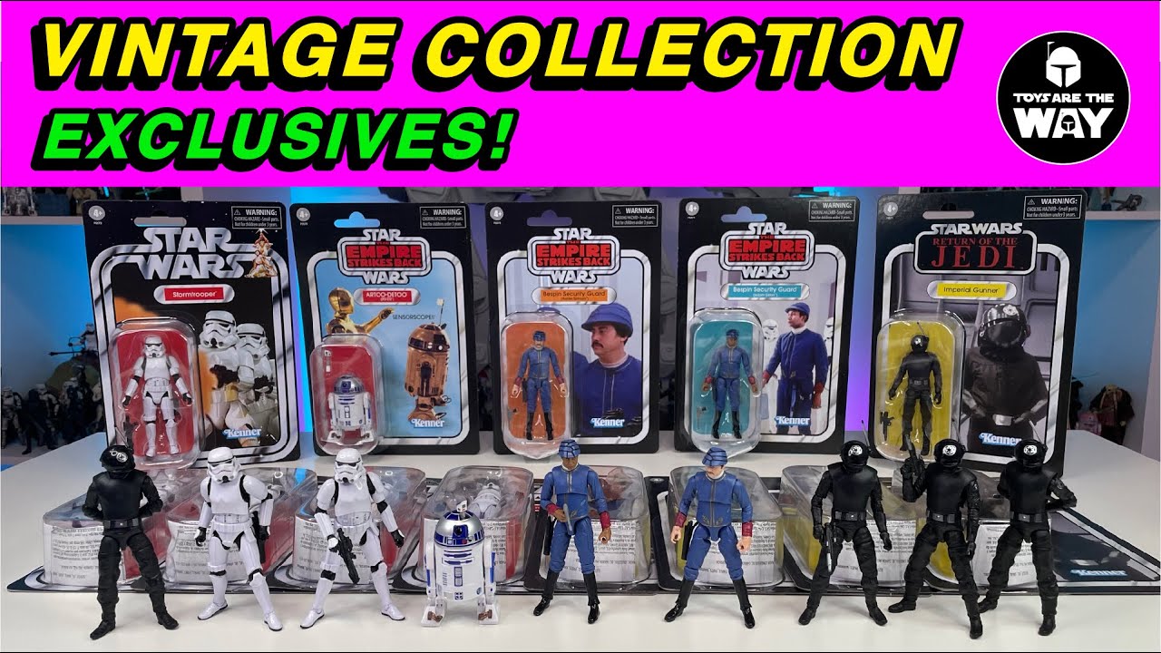 Star Wars The Vintage Collection | Stormtrooper, Imperial Gunner, Bespin Security Guard & R2D2