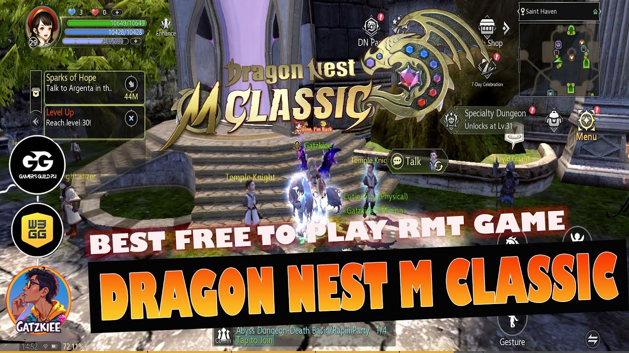 NEW FREE TO PLAY RMT GAME DRAGON NEST M CLASSIC SOLID ANG GAMEPLAY