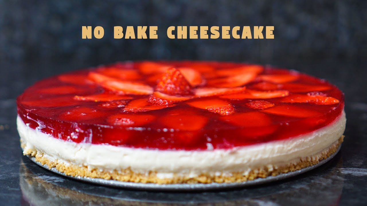 No Bake Cheesecake | Easy Strawberry Cheesecake | Hungry for Goodies