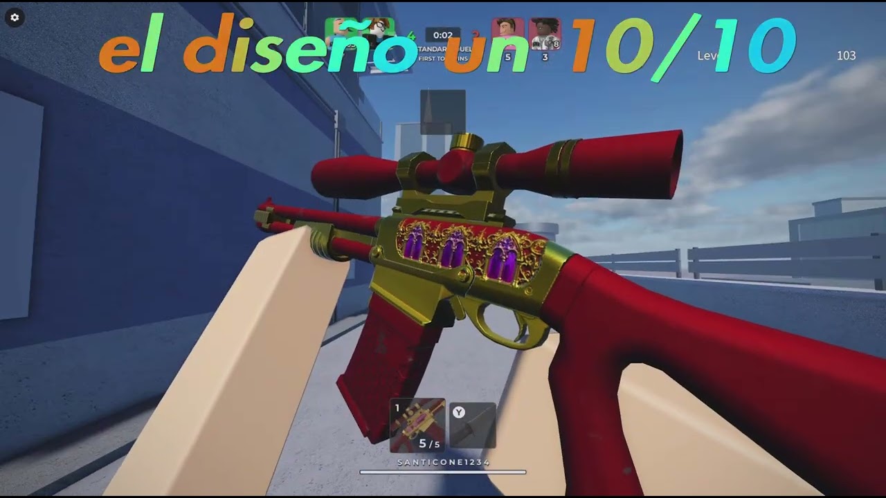 Probando nuevo Sniper de san valentin