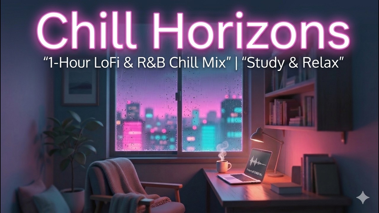 1-Hour Lofi R&B Chill Mix | Sakura Study Sessions & Rainy City Vibes |Chill Horizons