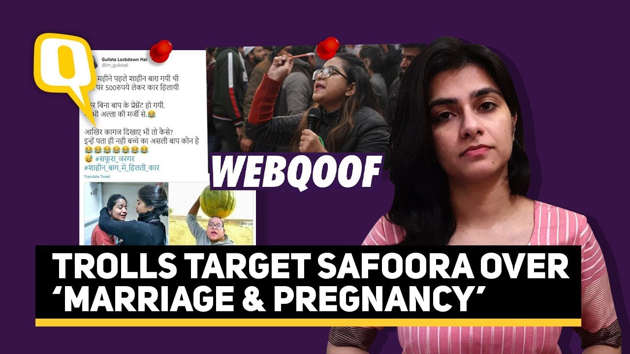 &lsquo;Unwed & Pregnant&rsquo;: Trolls Target Safoora Zargar With Fake Claims | The Quint