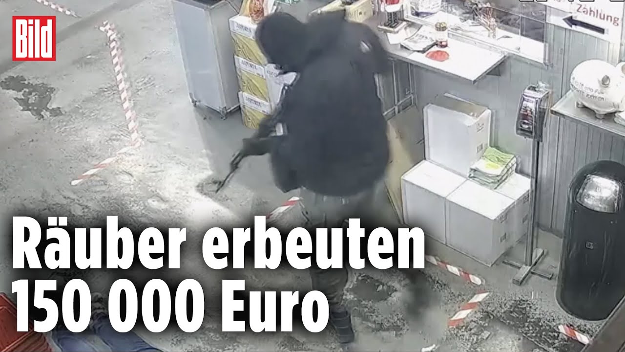 Dramatischer Überfall: Sturmgewehr-Trio überfällt Feinkostladen