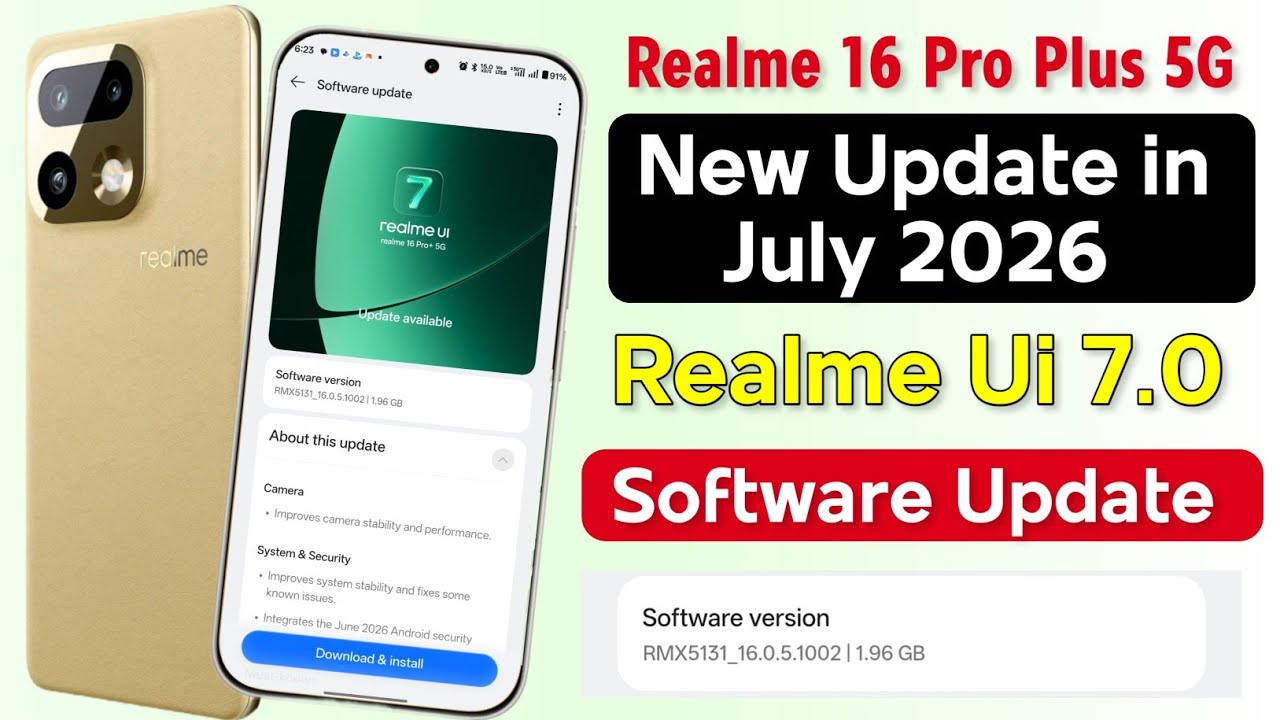 Realme 16 Pro Plus 5g New Update in July 2026 | Realme 16 Pro Plus Realme Ui 7.0 New Update Released