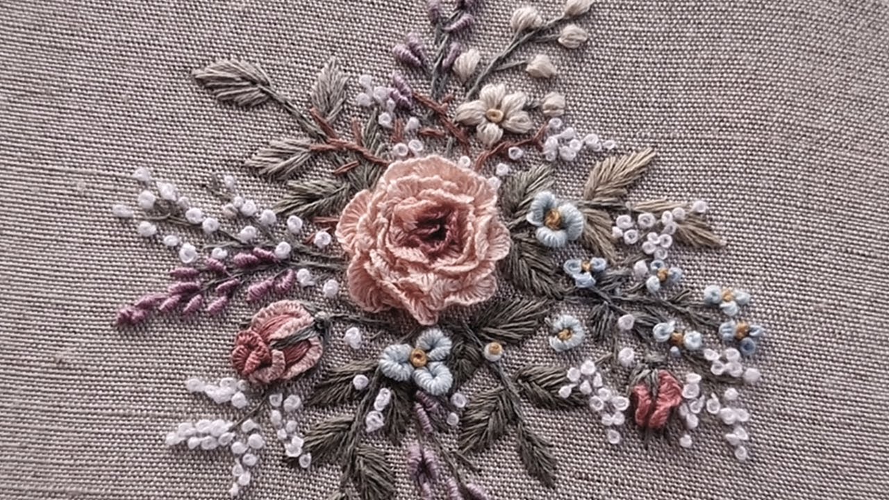 Create a Stunning Rose Bouquet with These Simple Embroidery Stitches!