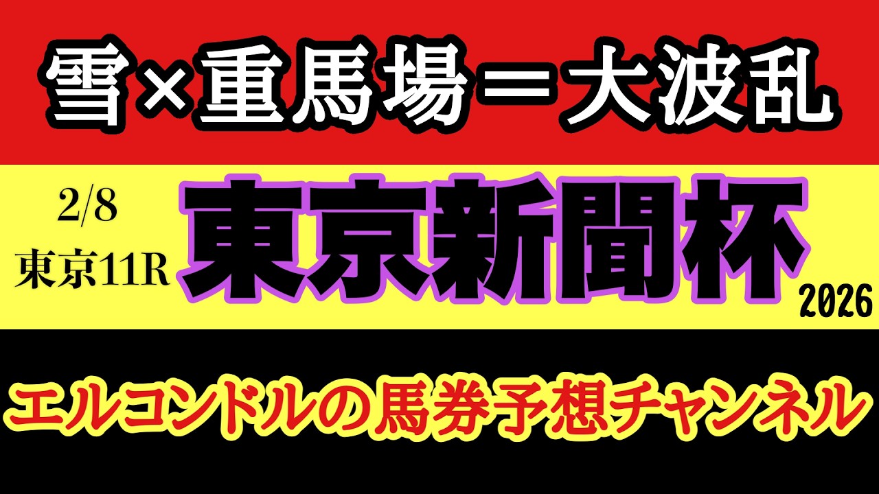 【エルコンドルの東京新聞杯2026予想】雪で開催危機！？重馬場必至で大波乱！エルコンドル渾身の本命と穴馬公開