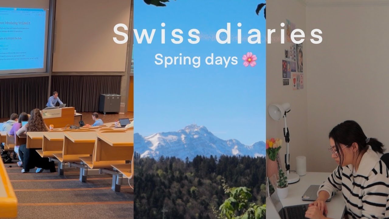 🇨🇭 Swiss diaries: Spring days at uni vlog 🌸
