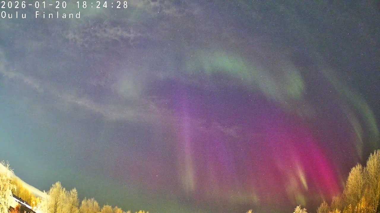 Northern lights / Aurora borealis livestream Finland Oulu