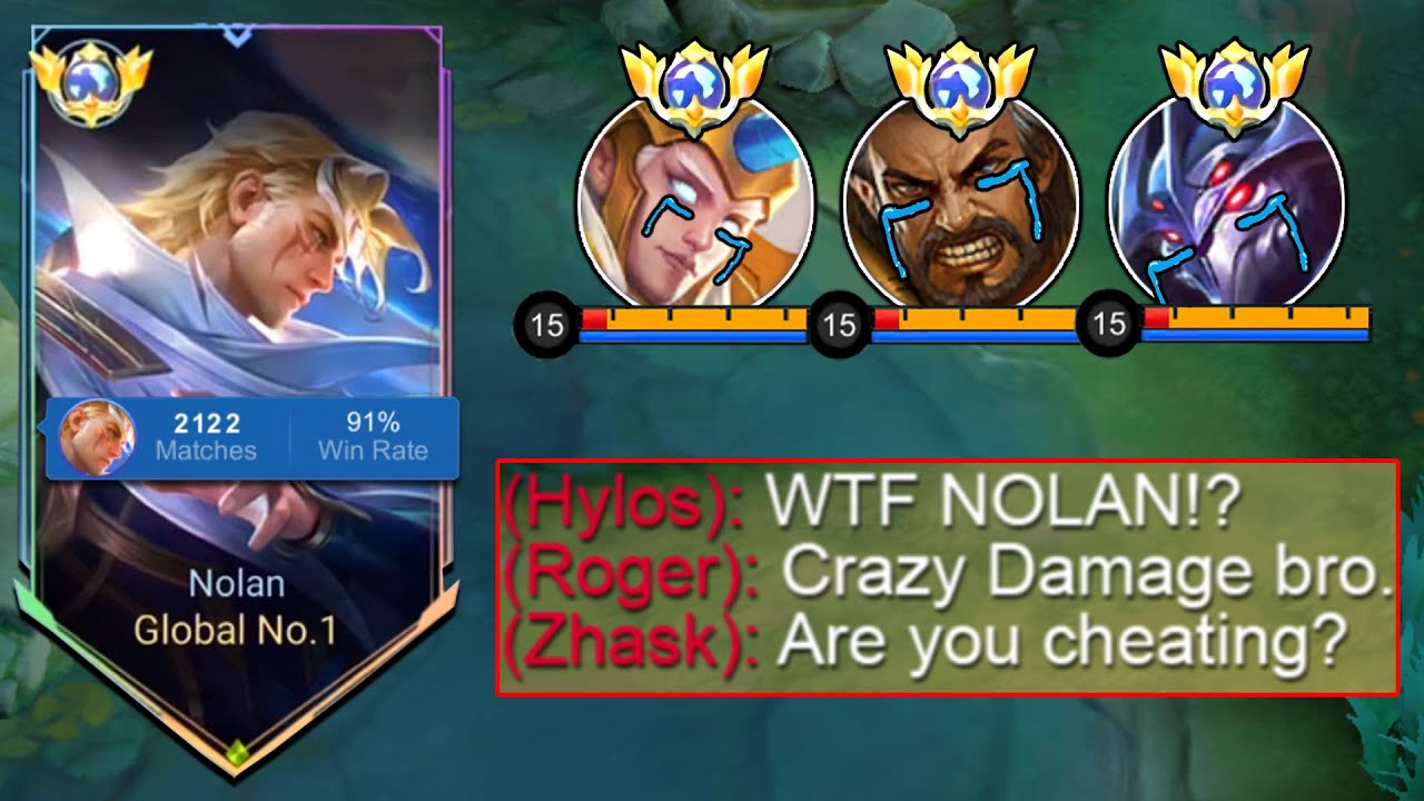 NOLAN BEST BUILD & EMBLEM TO DOMINATE META HEROES IN SOLO RANKED GAME!! (Must try!)