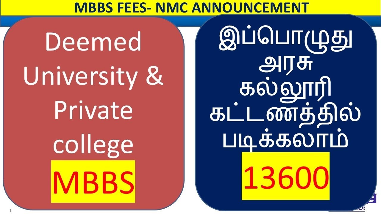 DEEMED UNIVERSITIES & PRIVATE MEDICAL COLLEGES - MBBS FEES ₹13600 per YEAR || NMC PUBLIC NOTICE !!!