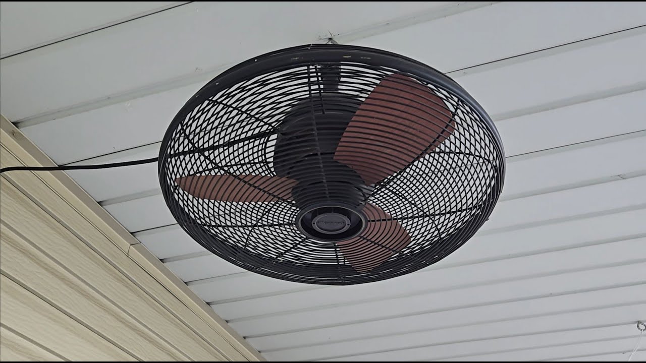 Allen & Roth Outdoor Ceiling Fan - Caged, 3-Speed, Hanging