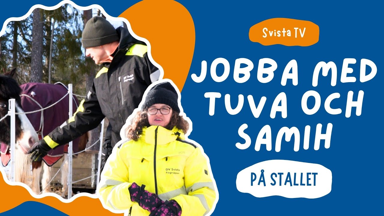 Jobba med Tuva och Samih på stallet