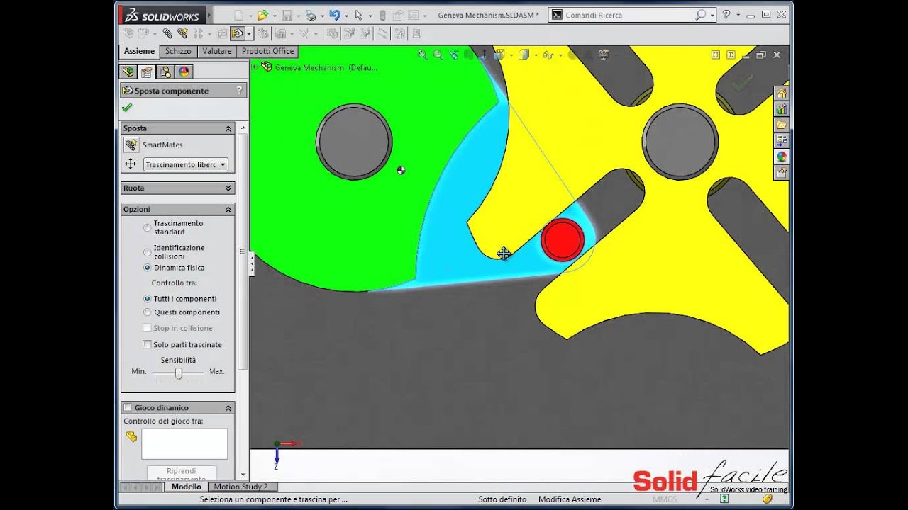 SolidWorks - Simulazione Movimento Croce di Malta