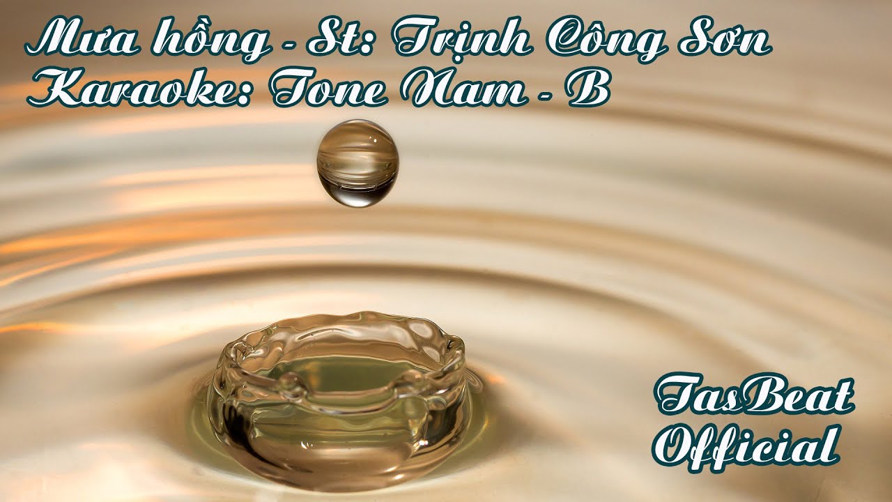 Karaoke Mưa hồng - Tone Nam | Bossanova | TAS BEAT