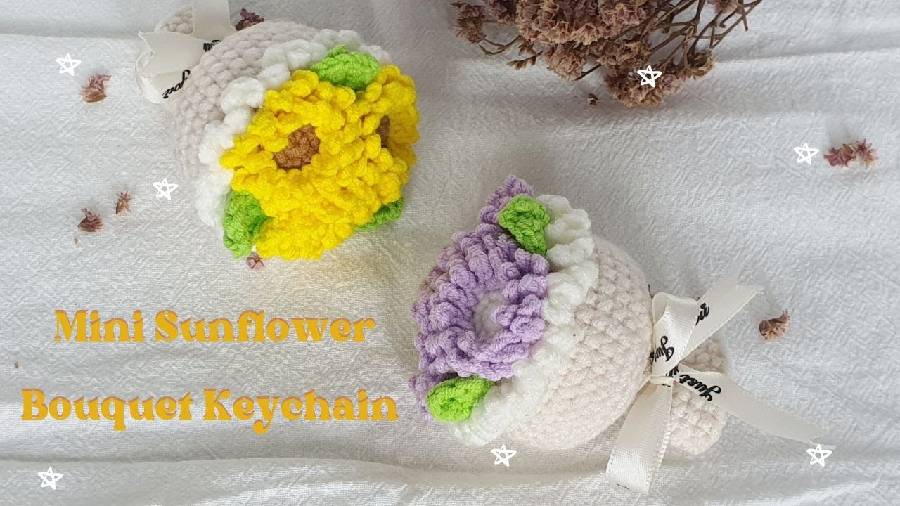How to Make a Mini Crochet Sunflower Bouquet🌻– Easy DIY Project, Step-by-Step Guide