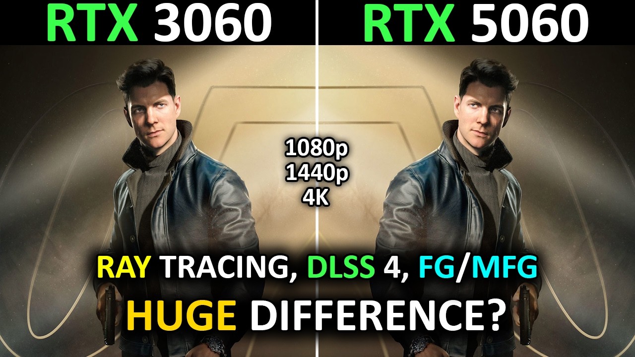 RTX 3060 против RTX 5060 | Битва в новых играх | DLSS 4 | RT + FG/MFG | 1080p, 1440p, 4K