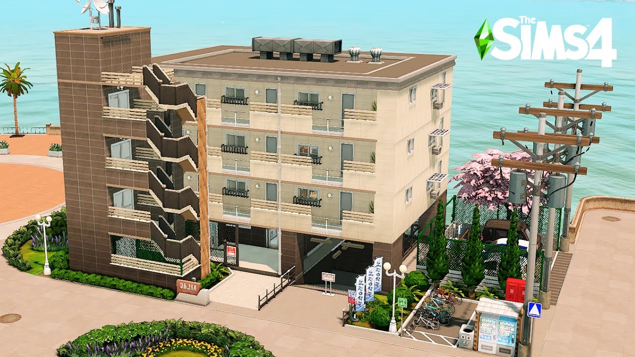Modern Japanese Apartment 🌸🏠 | For Rent | Stop Motion Build | The Sims 4 | No CC