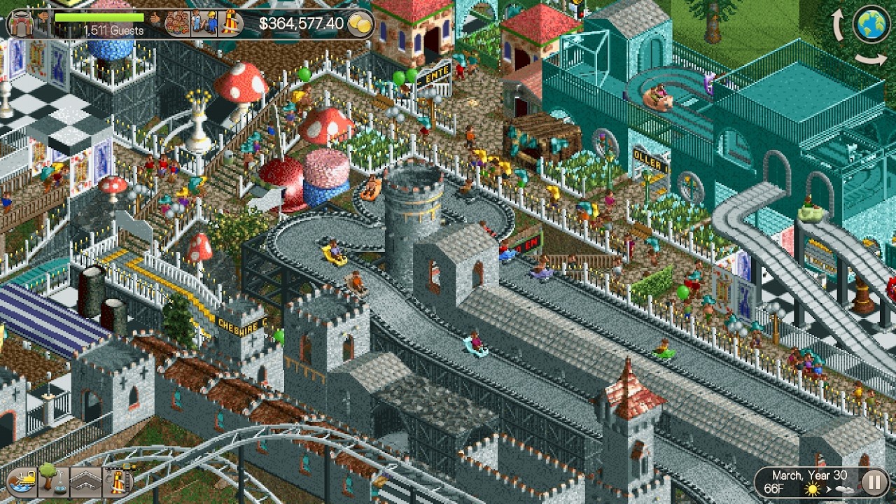 롤러코스터타이쿤 모바일 클래식 29년 플레이(Roller coaster tycoon)