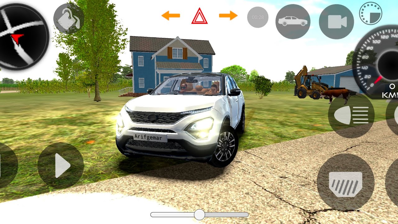 TATA SAFARI सफेद रंग की गाड़ी 👿 2026 मॉडल वेरी पॉवर फुल 👿 gadi wala game 🎯 Indian bike gemar #yt #yt