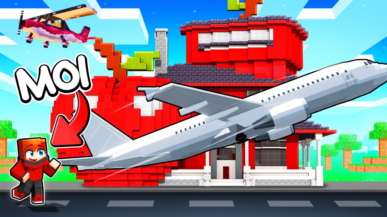 J’ai Transformé ma maison en AÉROPORT sur Minecraft !