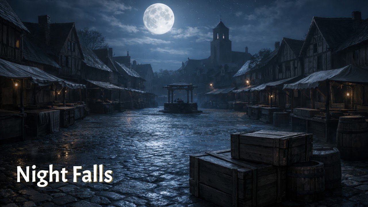 A Quiet Night In A Medieval Town | Sleepy History For Deep Rest