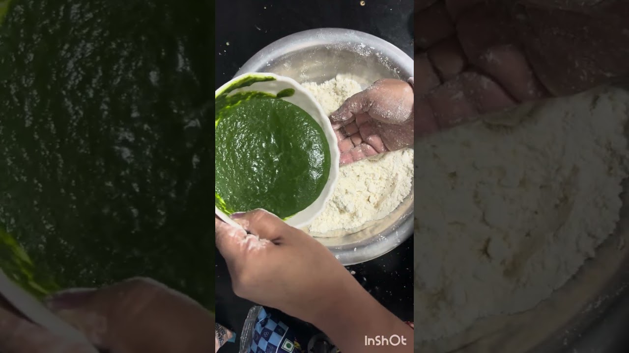 Evening Snacks spinach nimki#snacks #foodpreparation #indianfood #viralvideo 
