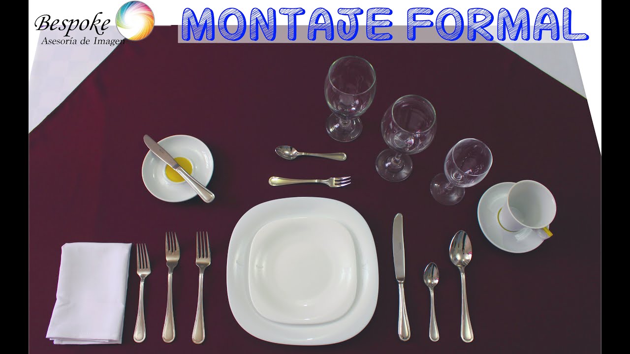 Montaje mesa formal (Etiqueta para mesa)