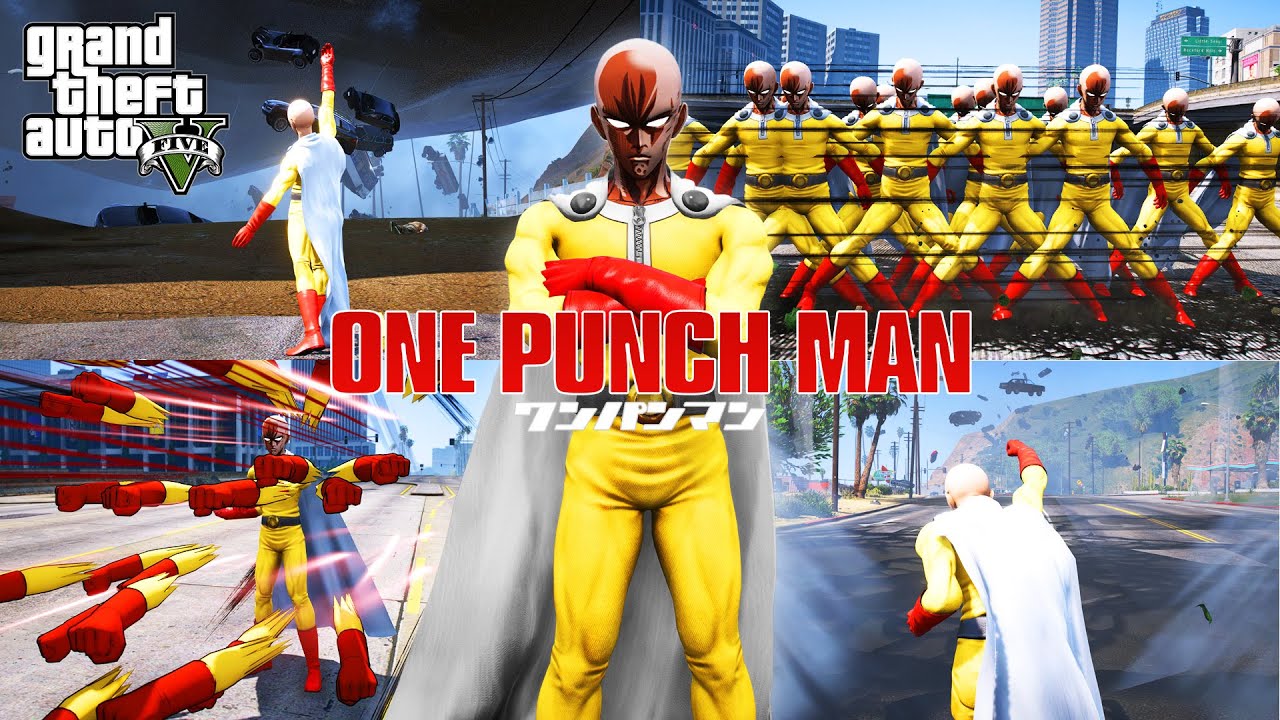 GTA 5 - Saitama (One Punch Man) Mod V.2 Gameplay Showcase