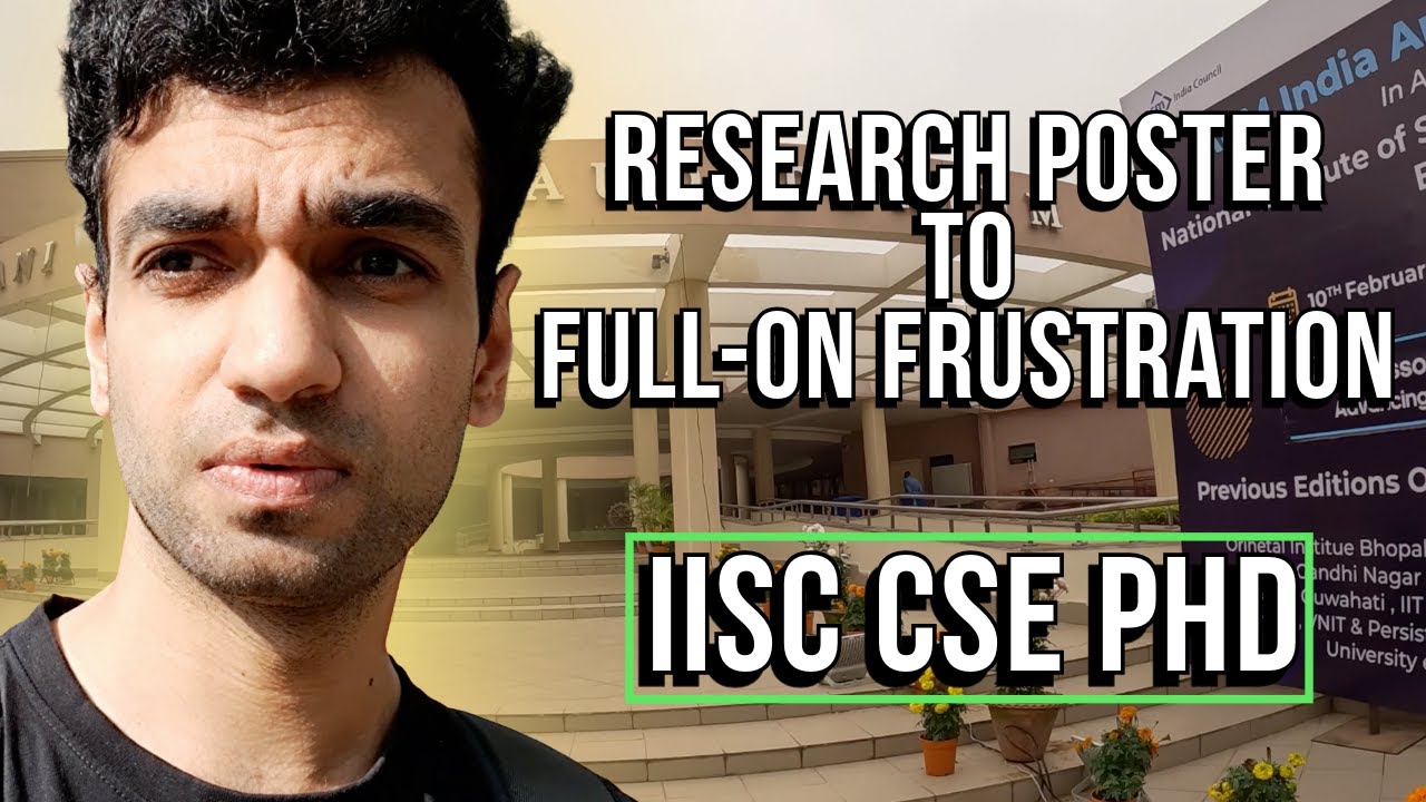 When an IISc PhD Loses His Cool #iit #phdlife #researchlife #highereducation #iiit #academia #career