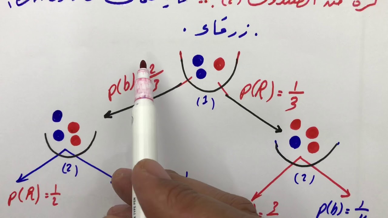 الأحتمالات طريقة الشجرة البيانية ( الحل جداً سهل ) حصة 4