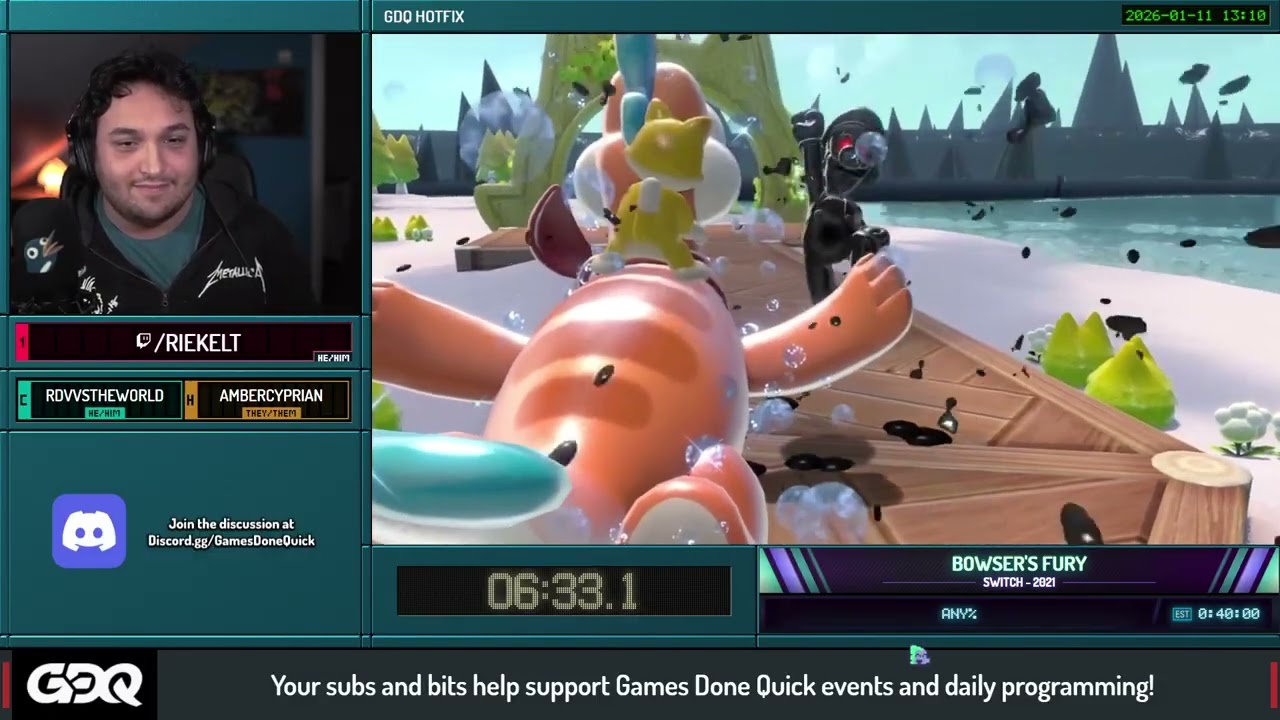 Bowser's Fury - Any% No Amiibo in 31:17 at GDQ Hotfix!