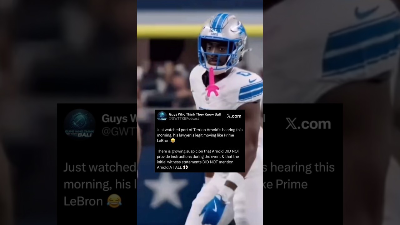 Terrion Arnold&rsquo;s lawyer casts doubt on guilt #lions #detroitlions #terrionarnold #detroit #nfl