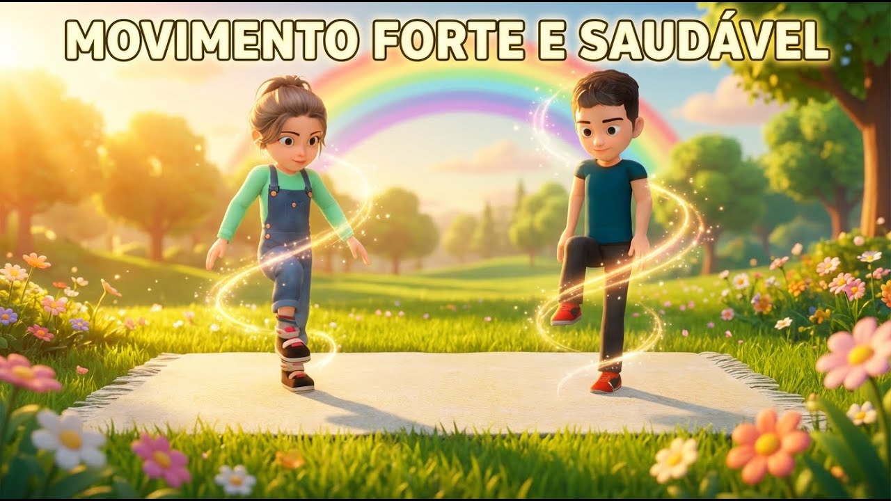 MOVIMENTO FORTE E SAUDÁVEL: Treino de Corpo Inteiro para Crianças de 20 Min