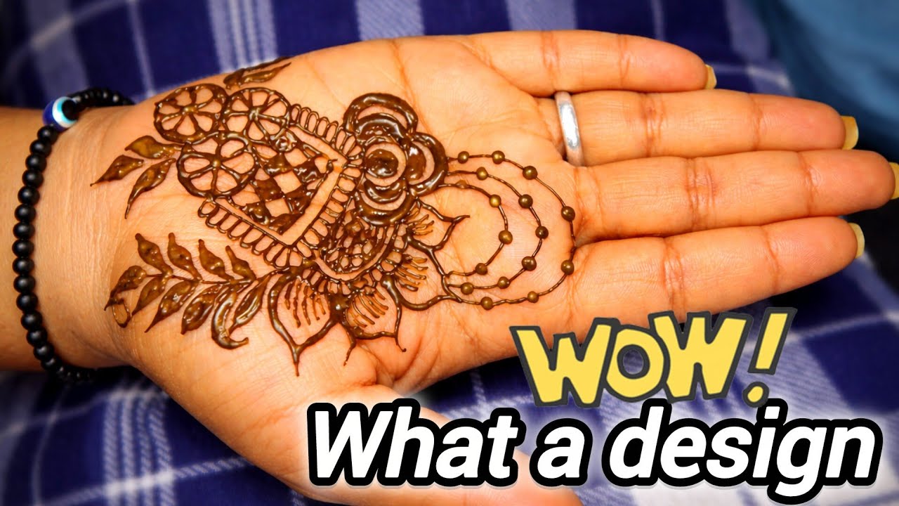 Easy Palm Mehndi Design | Simple Hand Mehndi Tutorial#mehndi #hennatattoodesign #henna #art #viral 
