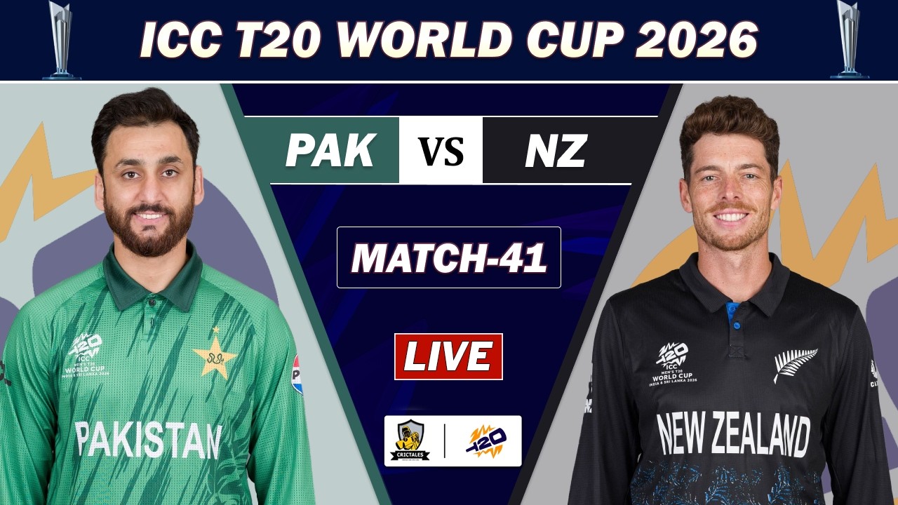 PAKISTAN vs NEW ZEALAND MATCH 41 LIVE | PAK VS NZ ICC T20 WORLD CUP MATCH COMMENTARY | RAIN UPDATES