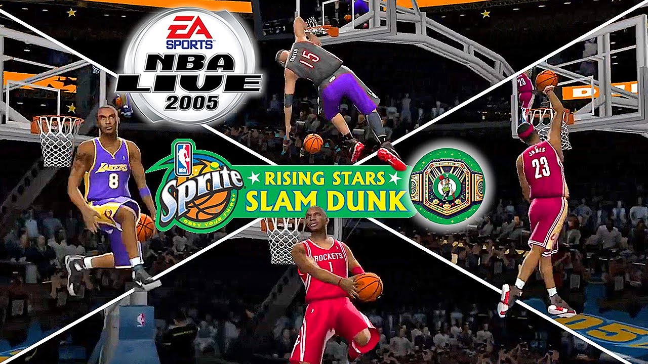 Конкурс бросков сверху в честь 20-летия NBA Live 2005 | Коби, Леброн, Винс Картер, Ти-Мак | Xbox ...