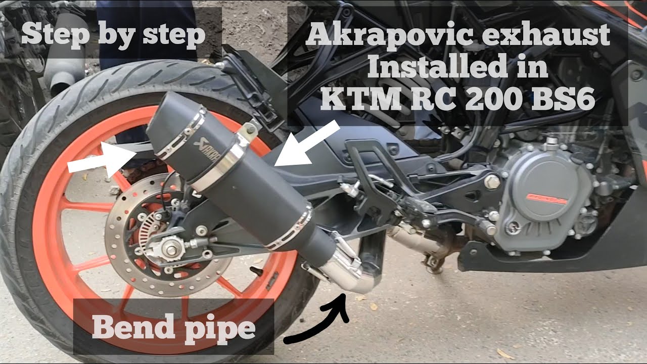 KTM RC 200 BS6 AKRAPOVIC Exhaust installation | High Octane Tamil |